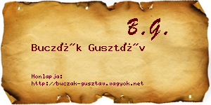 Buczák Gusztáv névjegykártya